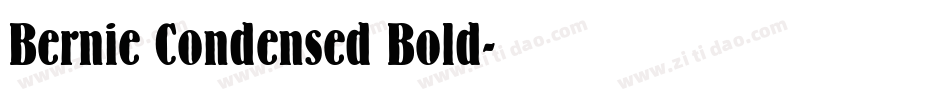 Bernie Condensed Bold字体转换